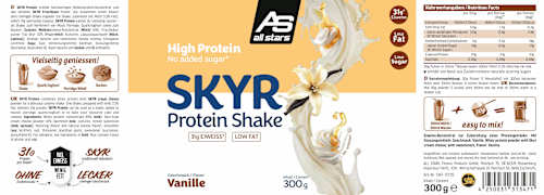Proteinpulver, Skyr Protein Shake Vanille all stars