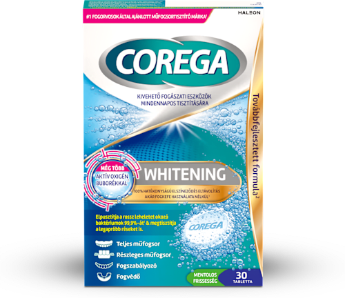 Műfogsortisztító tabletta Whitening COREGA