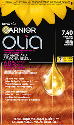 Tartós hajfesték, intenzív rézvörös 7.40 GARNIER olia