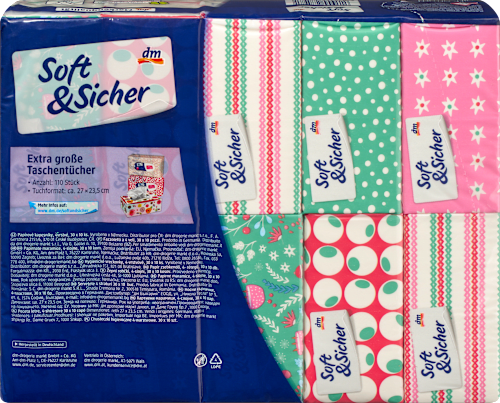 Papír zsebkendő 4 rétegű (30x10db) Soft&Sicher