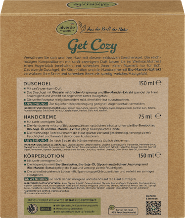 Geschenkset Get Cozy 3tlg alverde NATURKOSMETIK