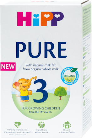 Organic Pure 3 mliječna formula, 1+ god. HiPP
