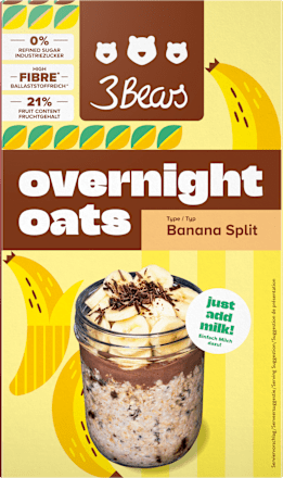 Overnight Oats Banana Split 3Bears