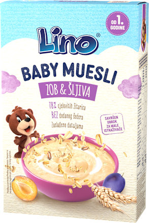 Baby muesli zob i šljiva, 12 mj. Lino