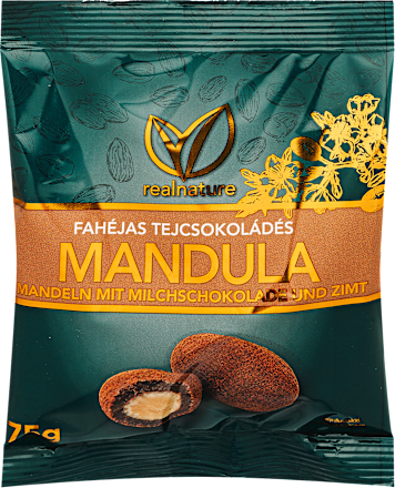 Fahéjas tejcsokoládés mandula realnature