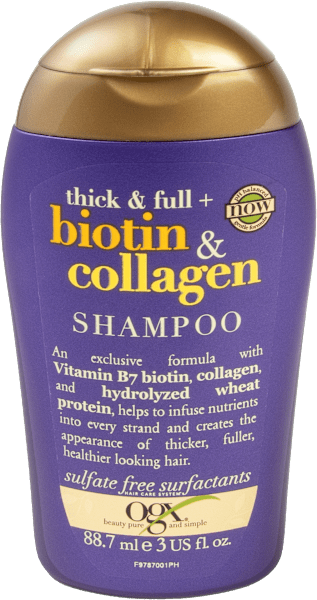 šampon pro bohaté a husté vlasy biotin & collagen, 88 ml
