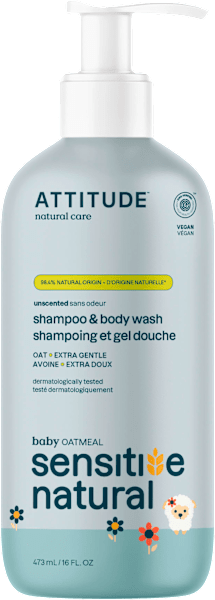 tělové mýdlo a šampon 2 v 1 Sensitive Natural, 473 ml