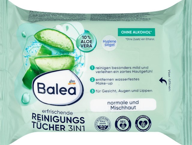 Balea Lingettes Aloe Vera - by Hana Beauty
