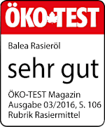 Grafik: Öko Test Balea Rasieröl sehr gut ÖKO-TEST Magazin Ausgabe 03/2016, S.106 Rubrik Rasiermittel