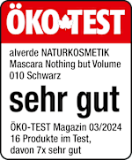 Grafik: Öko Test alverde NATURKOSMETIK Mascara Nothing but Volume 010 Schwarz sehr gut Öko-TEST Magazin Ausgabe 03/2024 16 Produkte im Test, davon 7x sehr gut