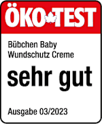 Grafik: Öko Test Bübchen Baby Wundschutz Creme sehr gut Ausgabe 03/2023
