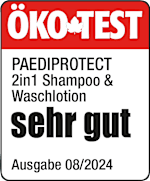 Grafik: Öko Test PAEDIPROTECT 2in1 Shampoo & Waschlotion sehr gut Ausgabe 08/2024