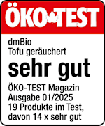 ÖKO-TEST
dmBio
Tofu geräuchert

sehr gut

ÖKO-TEST Magazin
Ausgabe 01/2025
19 Produkte im Test,
davon 14 × sehr gut