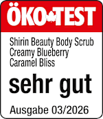 ÖKOTEST
Shirin Beauty Body Scrub
Creamy Blueberry
Caramel Bliss
sehr gut
Ausgabe 03/2026