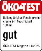 ÖKOTEST Bulldog Original Feuchtigkeits-
creme 24h Feuchtigkeit
100 ml
gut
ÖKO-TEST Magazin 11/2025