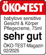 Öko Test babylove sensitive Gesicht & Körper Pflöegecreme, 75ml sehr gut ÖKO-TEST-Magazin 02/2025