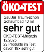 Ökotest SauBär Träum Schön Schaumbad 40 ml sehr gut Öko-Test Magazin 12/2025, 29 Produkte im Test, davon 19 x sehr gut 