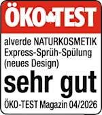 ÖKOTEST
alverde NATURKOSMETIK
Express-Sprüh-Spülung
(neues Design)
sehr gut 
ÖKO-TEST Magazin 04/2026