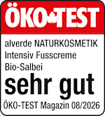 ÖKO TEST alverde NATURKOSMETIK Intensiv-Fusscreme Bio-Salbei sehr gut ÖKO-TEST Magazin 08/2026