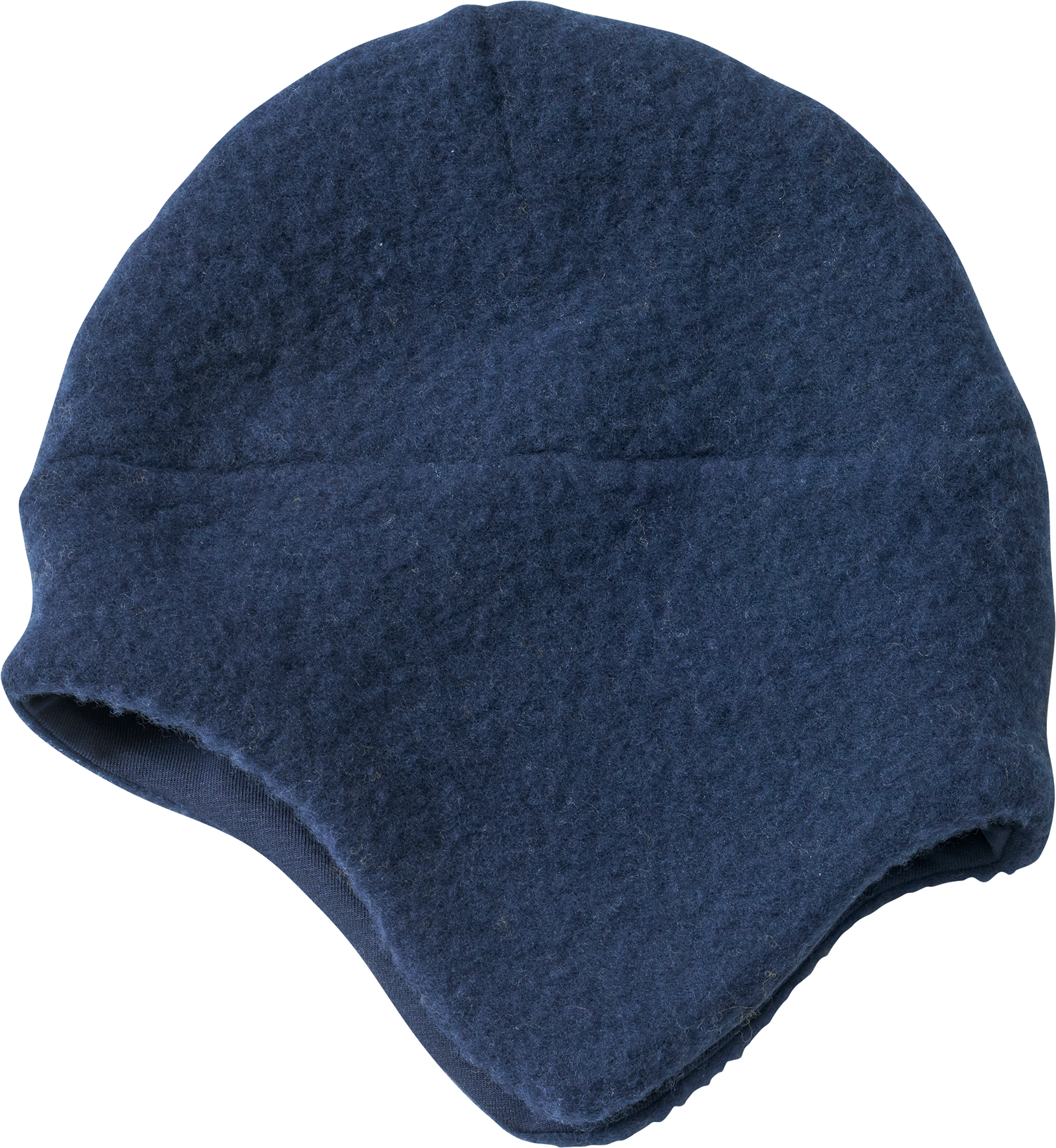 Mütze mit Bio-Wolle, blau, Gr. 48/49