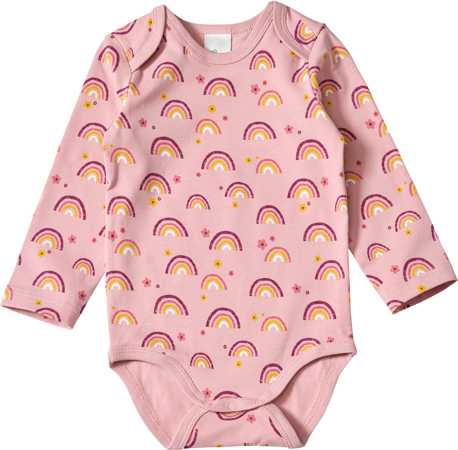 Langarmbody Pro Climate mit Regenbogen-Muster, rosa, Gr. 74/80