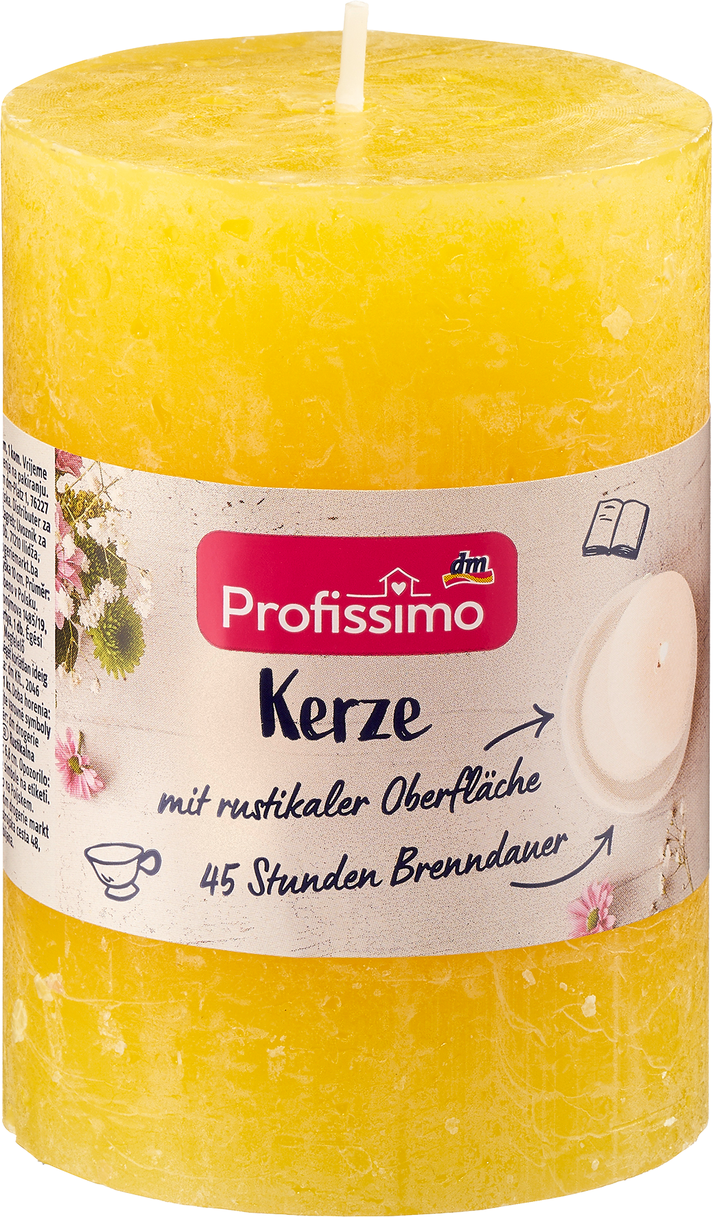 Kerze rustik 100/68 gelb