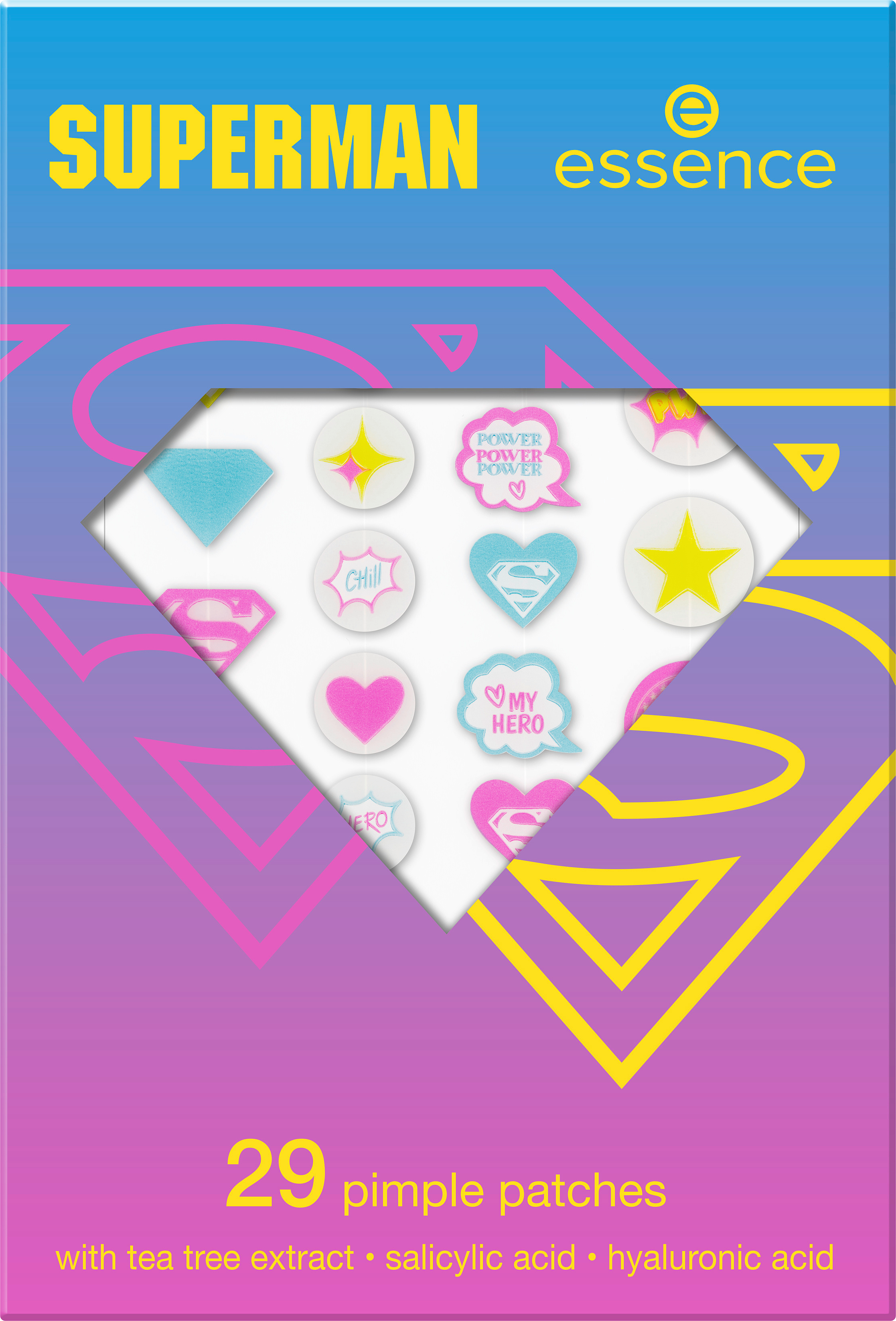 Anti-Pickel Patchesset Superman Bedruckt