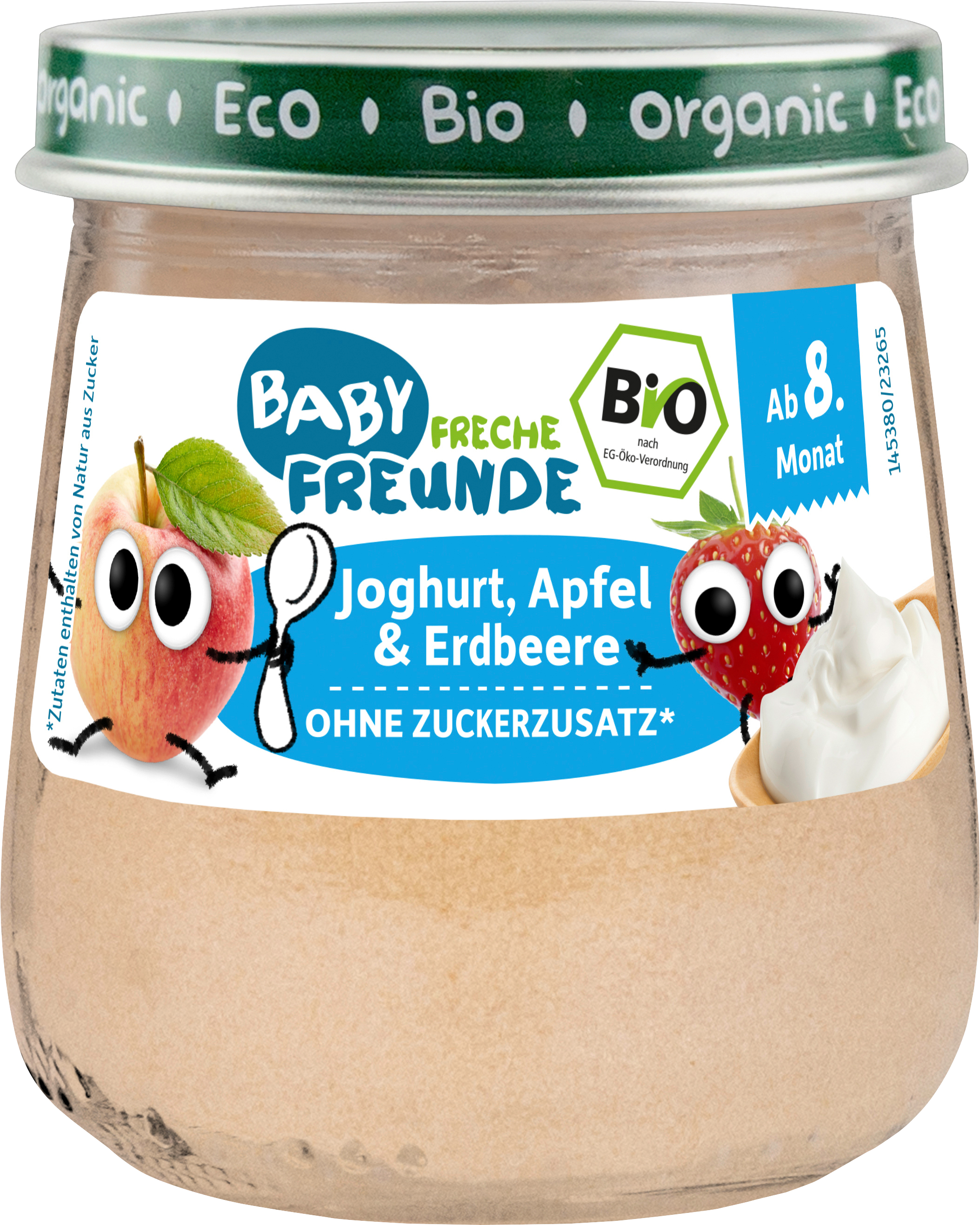 Frucht & Joghurt, Apfel & Erdbeere mit Joghurt ab 8 Monaten 
