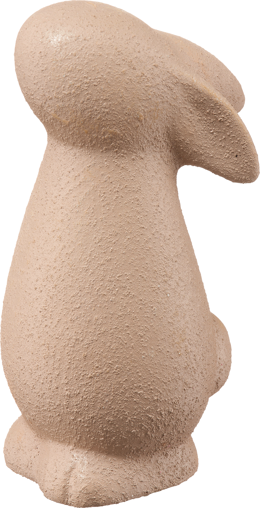 Terracottahase stehend, angeraute Oberfläche, hellbraun