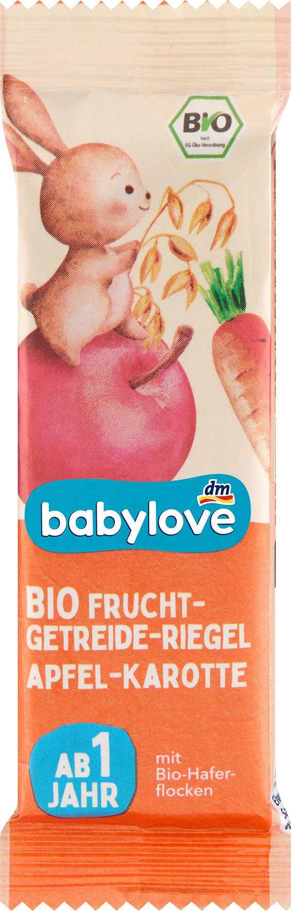 منتجات متنوعة من babylove — Frucht-Getreide-Riegel Apfel-Karotte ab 1 Jahr