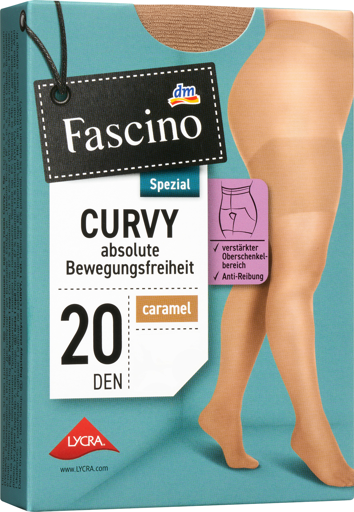 الملابس من Fascino — Strumpfhose Curvy caramel Gr. 52/54, 20 DEN