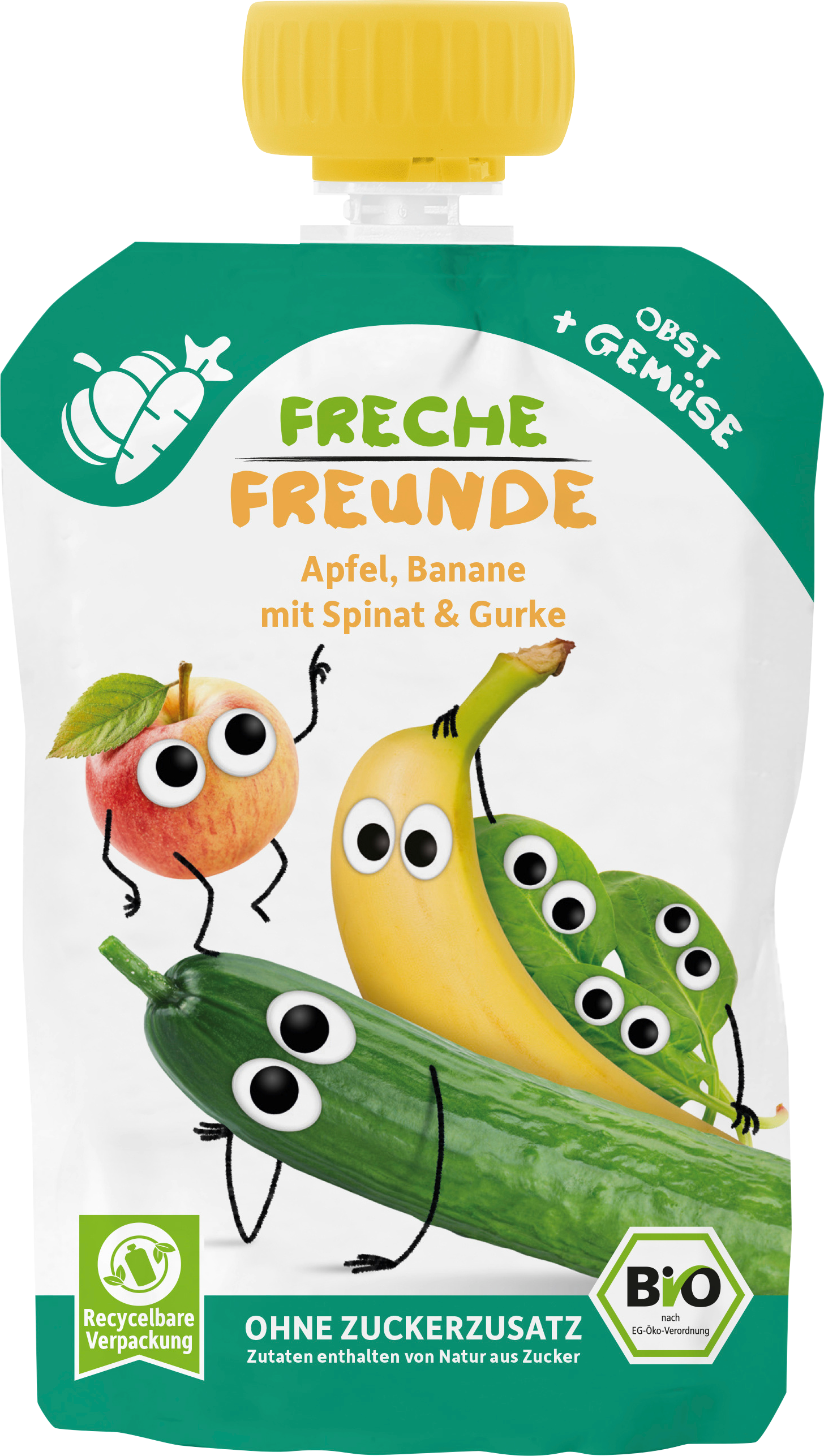 الأطفال والرضع من Freche Freunde — Quetschie Apfel, Banane, Spinat & Gurke ab 6 Monaten
