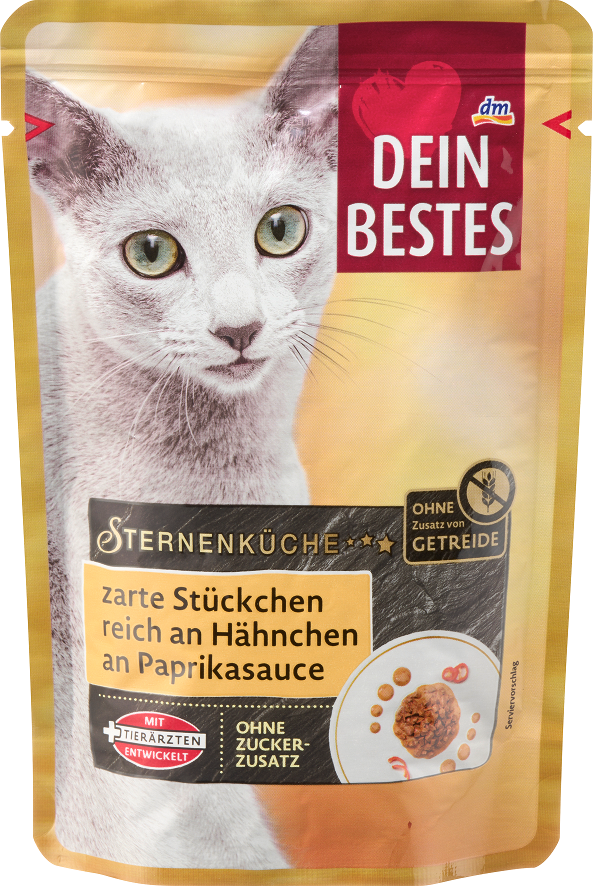 الحيوانات الأليفة من Dein Bestes — Nassfutter Katze reich an Hähnchen, Sternenküche