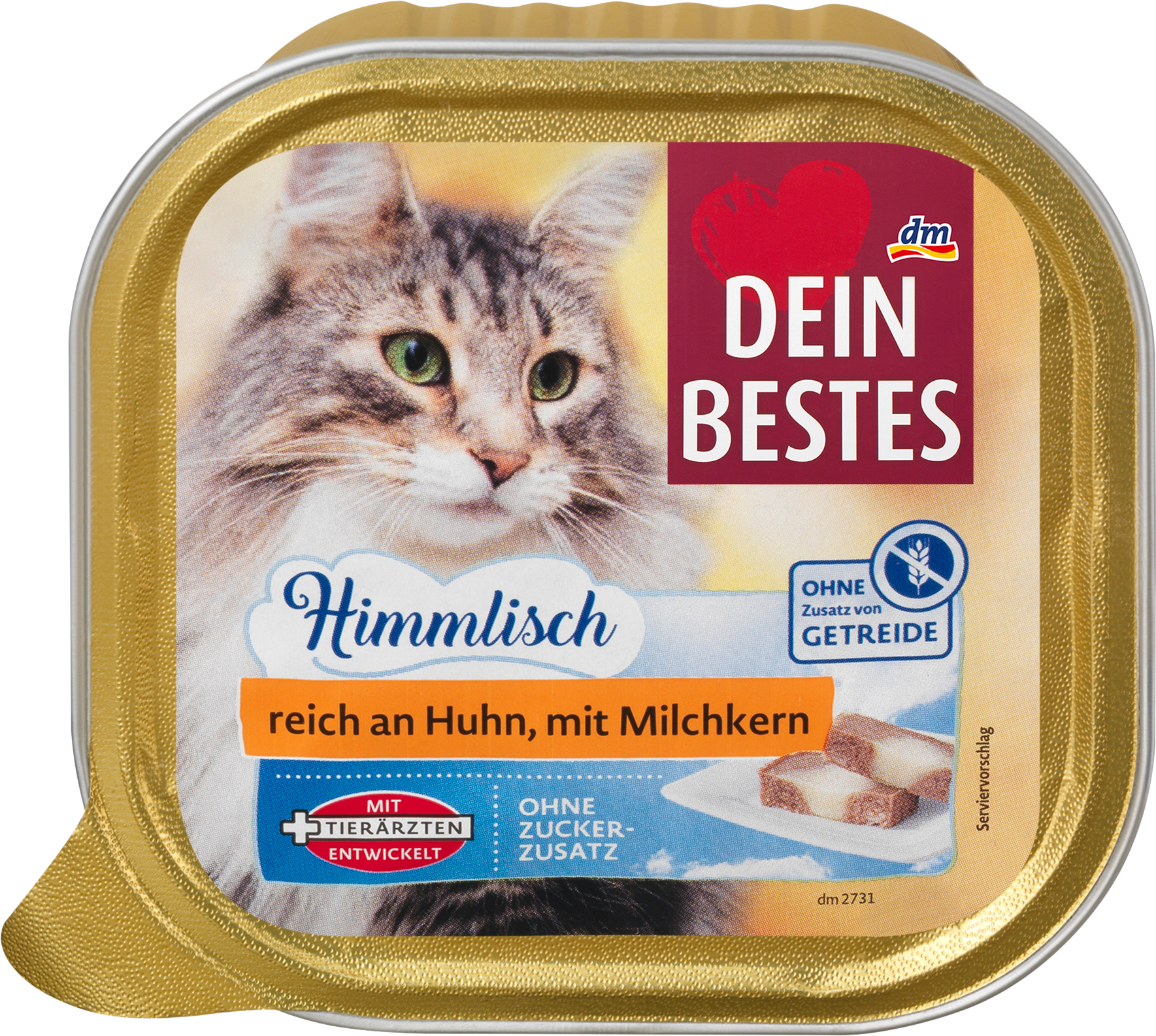 الحيوانات الأليفة من Dein Bestes — Nassfutter Katze reich an Huhn mit Milchkern, Himmlisch