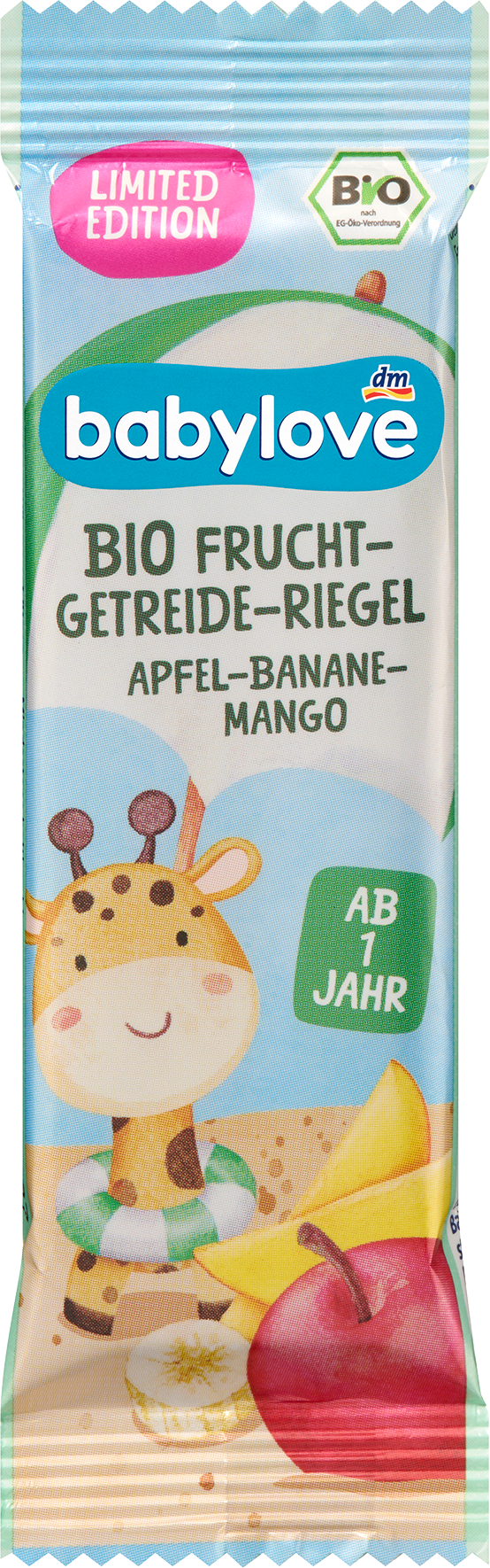 منتجات متنوعة من babylove — Frucht-Getreide-Riegel Apfel-Banane-Mango ab 1 Jahr