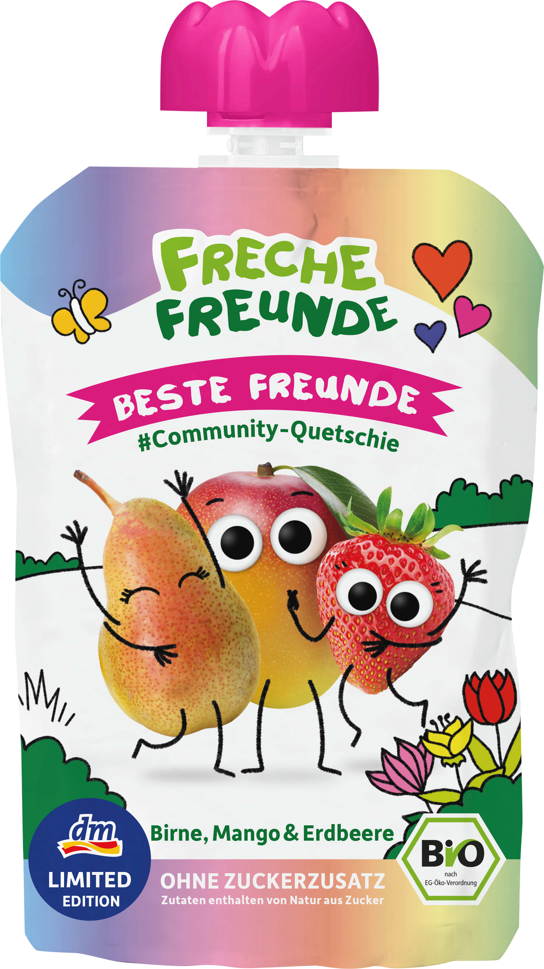الأطفال والرضع من Freche Freunde — Quetschie Beste Freunde Birne, Mango & Erdbeere ab dem 6. Monat