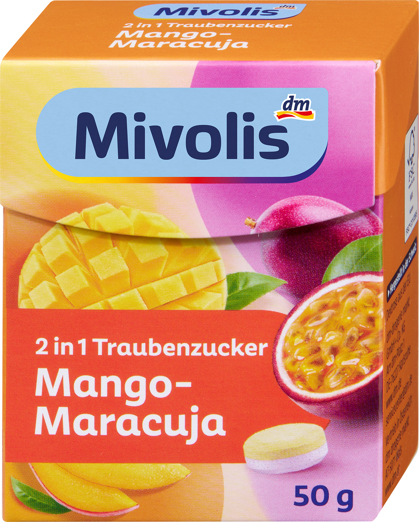منتجات متنوعة من Mivolis — Traubenzucker 2in1, Mango-Maracuja